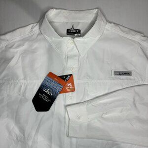 NWT Habit Men’s Breakwater Long Sleeve Shirt Size XL White UPF 40 Outdoor Fishin